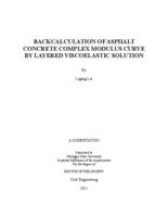 Backcalculation of asphalt concrete complex modulus curve by layered viscoelastic solution