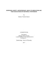 Depression, anxiety, antidepressant, anxiolytic medications and thier associations with maternal hypertension