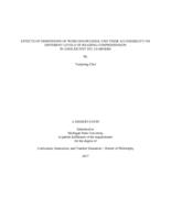 Effects of dimensions of word knowledge and their accessibility on different levels of reading comprehension in adolescent EFL learners