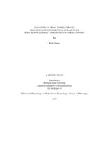 What does it mean to be literate? Designing and implementing a framework of inclusive literacy practices in a rural context