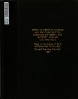 Effect of depth of planting and seed treatment on emergence of perfect and imperfect sheared sugarbeet seed