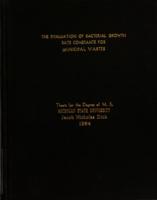 The evaluation of bacterial growth rate constants for municipal wastes