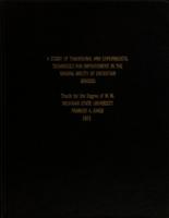 A study of traditional and experimental techniques for improvement in the singing ability of uncertain singers