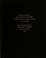 Status inconsistency, cross-pressures, and voting : the 1968 American presidential election as a test case