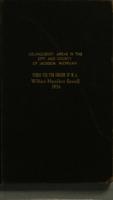 Delinquency areas in the city and county of Jackson, Michigan