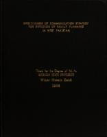 Effectiveness of communication strategy for diffusion of family planning in West Pakistan