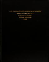Land classification for residential development