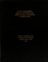 Effects of developmental stage and prior experience on habitat selection in three species of anuran larvae