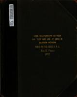 Some relationships between soil type & use of land in southern Michigan