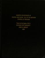 Magnetic measurements of Saginaw lobe glacial tills in the Southern Peninsula of Michigan