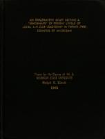 An exploratory study setting a "benchmark" of present levels of local 4-H Club leadership in twenty-two counties of Michigan