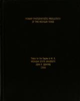 Primary Photosynthetic productivity of two Michigan ponds