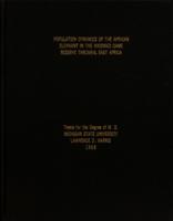 Population dynamics of the African elephant in the Mkomazi Game Reserve, Tanzania, East Africa