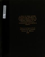 A study of some factors affecting the efficiency of Encarsia formosa Gahan, an Aphelinid parasite of the greenhouse white fly, Trialeurodes vaporariorum (Westw.)