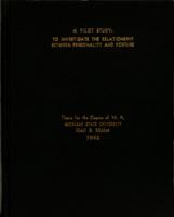 A pilot study : to investigate the relationship between personality and posture