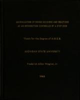 An evaluation of driver decisions and reactions at an intersection controlled by a stop sign