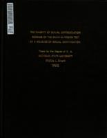 The validity of sexual differentiation scoring of the draw-a-person test as a measure of sexual identification