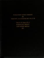 The relationship between congruency and productivity, job satisfaction and type of job