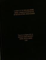 A survey of the Portland apparel market through an investigation of selected apparel manufacturers