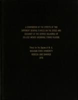 A comparison of the effects of two different serving stances on the speed and accuracy of the service deliveries of college women beginning tennis players