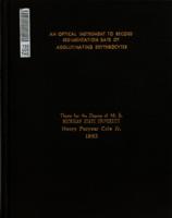 An optical instrument to record sedimentation rate of aggulutinating erythrocytes