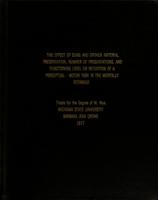 The effect of sung and spoken material presentation, number of presentations, and functioning level on retention of a perceptual-motor task in the mentally retarded