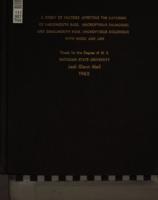 A study affecting the catching of largemouth bass, (Micropterus salmoides) and smallmouth bass, (Micropterus dolomieui) with hook and line