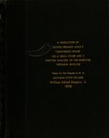 A production of George Bernard Shaw's "Heartbreak house" on a small stage and a written analysis of the directing problems involved