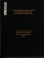 Evaluation of an optical device for quantitatve study of erythrocyte agglutionation