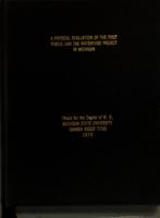 A physical evaluation of the first Public Law 566 watershed project in Michigan