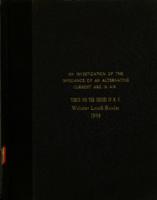 An investigation of the impedance of an alternating current arc in air