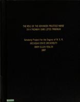 The role of the advance practice nurse in a primary care lipid program