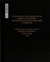 The development of a risk assessment tool for secondary stroke prevention : implications for the advanced practice nurse in primary care