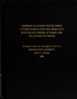 Assessment of advanced practice nurse's [sic] attitudes toward clients who present with weight-related concerns in primary care : implications for practice