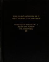 Design of a health care screening tool to identify adolescents at risk for alcoholism