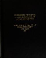 Home management of pediatric fever : the Wilson Educational Model for the family nurse practitioner