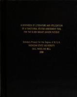 A synthesis of literature and utilization of a functional status assessment tool for the older breast cancer patient