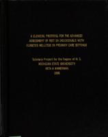 A clinical protocol for the advanced assessment of feet in individuals with diabetes mellitus in primary care settings