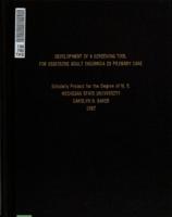 Development of a screening tool for assessing adult insomnia in primary care