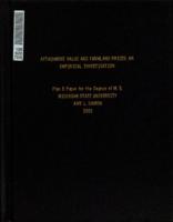 Attachment value and farmland prices : an empirical investigation