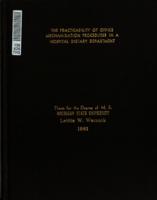 The practicability of office mechanization procedures in a hospital dietary department