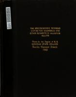 The spectroscopic working curves for magnesium and other elements in aluminum alloys