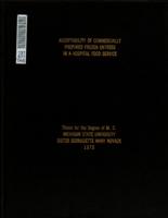 Acceptability of commercially prepared frozen entrees in a hospital food service