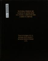 The physical principles and properties of lighting design for interiors : a compilation from a survey of literature