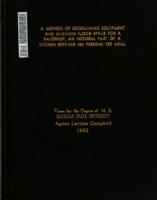 A method of determining equipment and minimum floor space for a bakeshop, an integral part of a kitchen serving 600 persons per meal