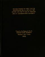 The relationship of body type to performance on an activity test battery and the PF Plan by freshmen men at Michigan State University