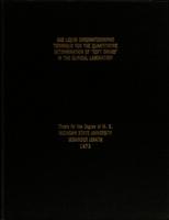 Gas liquid chromatagraphic techniques for the quantitative determination of "soft drugs" in the clinical laboratory