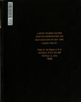 A study of some factors affecting deterioration and contamination of New York dressed poultry