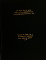 The origin and scope of the Egyptian question in the international relations, 1831-1834