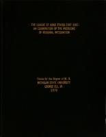 The League of Arab States 1947-1967 : an examination of the problems of regional integration